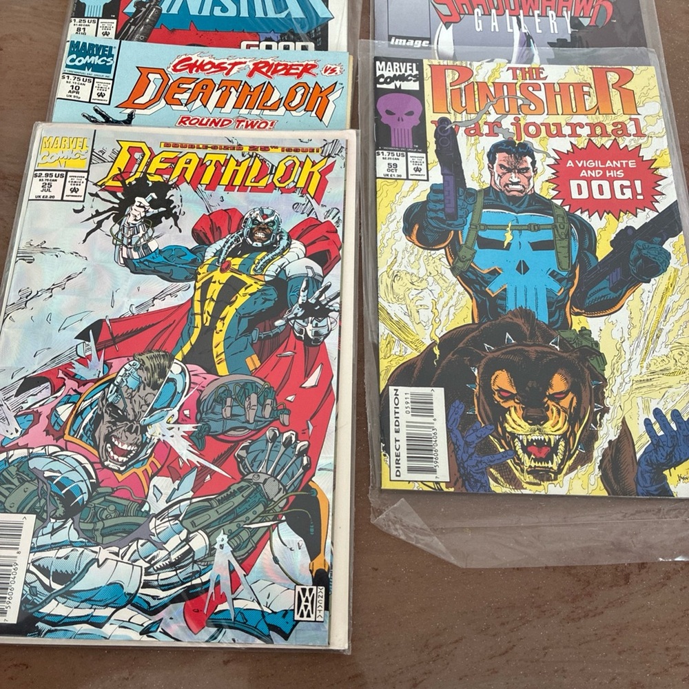 Marvel Deathlok and Punisher Comic Set - Red, Blue, Yellow